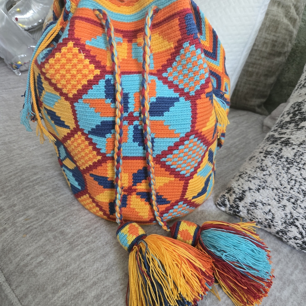 Colorful Geometric Patterned Women Bag